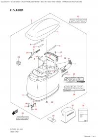 420D - Engine Cover (Df225T:e40,Df225Z:e40) (420D -   () (Df225T: e40, Df225Z: e40))