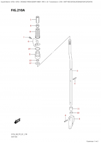 210A - Shift  Rod  (Df25A,Df25Ar,Df25At,Df25Ath) (210A -   (Df25A, Df25Ar, Df25At, Df25Ath))