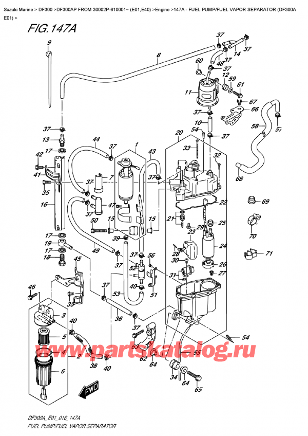  ,    , Suzuki DF300AP FROM 30002P-610001~ (E01,E40) , Fuel Pump/fuel Vapor Separator (Df300A