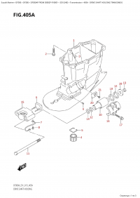 405A  -  Drive  Shaft  Housing  Transom(X) (405A -    Transom (X))