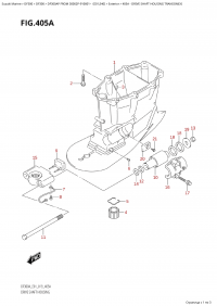 405A - Drive Shaft Housing Transom(X) (405A -    Transom (X))