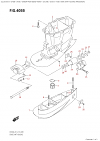 405B - Drive Shaft Housing Transom(Xx) (405B -    Transom (Xx))