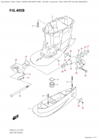 405B  -  Drive  Shaft  Housing  Transom(Xx) (405B -    Transom (Xx))