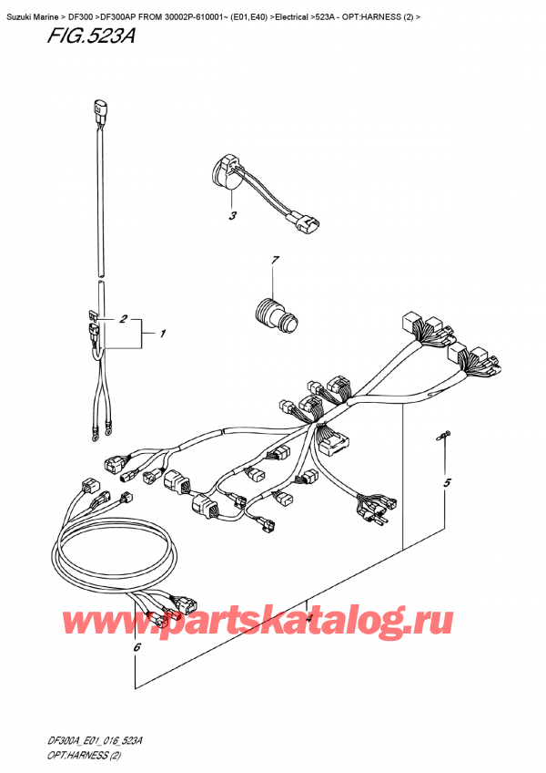  ,    , SUZUKI DF300AP FROM 30002P-610001~ (E01,E40) , Opt:harness (2)