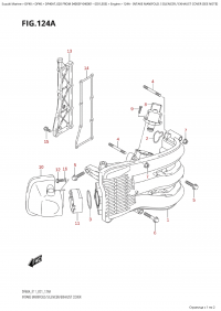 124A - Intake Manifold / Silencer  /  Exhaust Cover  (See  Note) (124A - �������� ��������� / ��������� / ����� ��������� ����� (See Note))