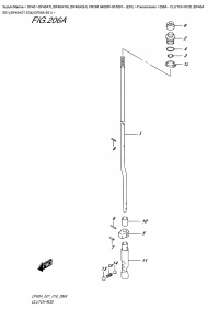 206A  -  Clutch  Rod  (Df40A  E01)(Df40Ast  E34)(Df50A  E01) (206A -   (Df40A E01) (Df40Ast E34) (Df50A E01))