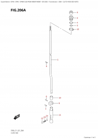 206A - Clutch Rod (206A -  )