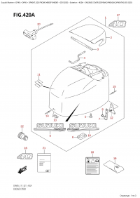 420A - Engine Cover ((Df40A,Df40Aqh,Df40Ath):E01:020) (420A - ������ ��������� (�����) ( (Df40A, Df40Aqh, Df40Ath) : E01: 020))