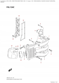 124C  -  Intake  Manifold  /  Silencer  /  Exhaust  Cover (Df50A, (124C -   /  /    (Df50A,)