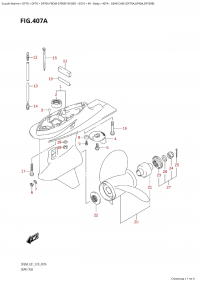 407A - Gear Case (Df70A,Df90A,Df100B) (407A -    (Df70A, Df90A, Df100B))