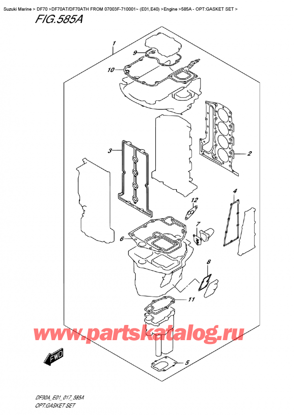   ,   ,  DF70A TL FROM 07003F-710001~ (E01)  , Opt:gasket  Set