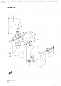 407B  -  Gear  Case  ((Df70A,Df70Ath,Df80A:e01,Df90A,Df90Ath, (407B - ������ ������� ������� ( (Df70A, Df70Ath, Df80A: e01, Df90A, Df90Ath,)