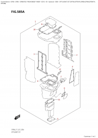 585A  -  Opt:gasket  Set  (Df70A,Df70Ath,Df80A,Df90A,Df90Ath, (585A - �����: �������� ��������� (Df70A, Df70Ath, Df80A, Df90A, Df90Ath,)