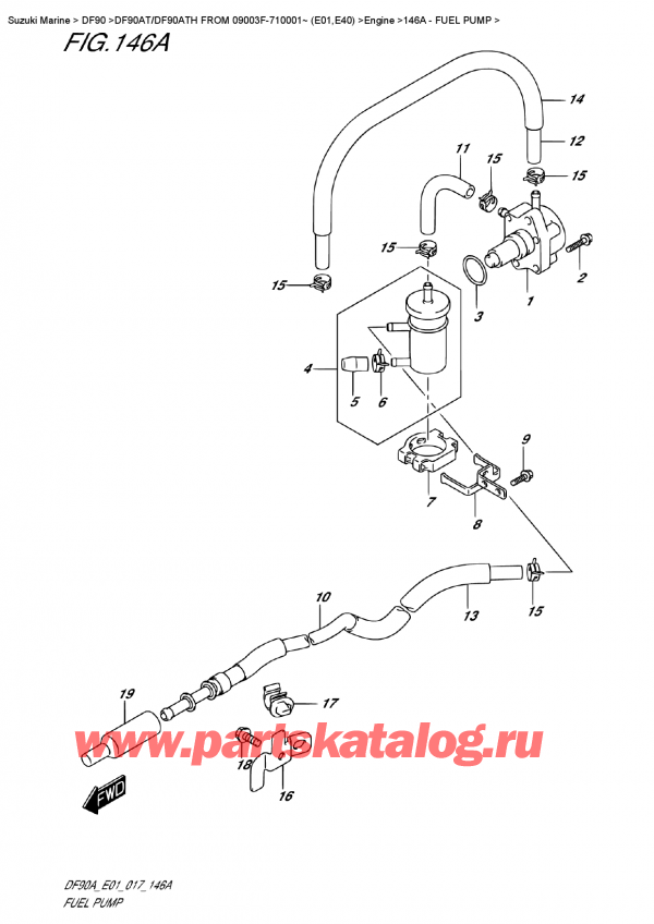  , , Suzuki DF90A TL/TX FROM 09003F-710001~ (E01),   / Fuel Pump