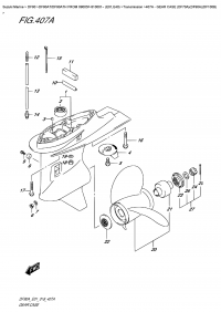 407A - Gear  Case  (Df70A)(Df90A)(Df100B) (407A -    (Df70A) (Df90A) (Df100B))