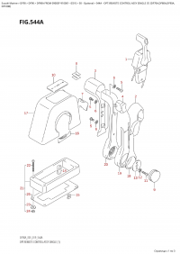 544A  -  Opt:remote  Control  Assy  Single  (1)  (Df70A,Df80A,Df90A, (544A - ������������� ���������� � �����, ��������� (1) (Df70A, Df80A, Df90A,)
