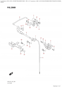 206B  -  Clutch  Rod  (Df9.9Br,Df9.9Bt,Df15Ar,Df15At,Df20Ar, (206B - ���� ��������� (Df9.9Br, Df9.9Bt, Df15Ar, Df15At, Df20Ar,)