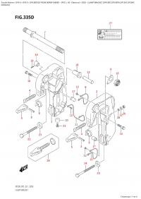 335D  -  Clamp  Bracket  (Df9.9Bt,Df9.9Bth,Df15At,Df20At, (335D - ��������� ������ (Df9.9Bt, Df9.9Bth, Df15At, Df20At,)