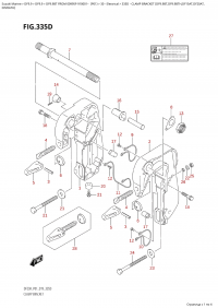 335D  -  Clamp  Bracket  (Df9.9Bt,Df9.9Bth,Df15At,Df20At, (335D - ��������� ������ (Df9.9Bt, Df9.9Bth, Df15At, Df20At,)