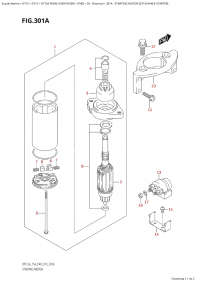 301A - Starting Motor (Dt15A:p40:E-Starter) (301A -   (Dt15A: p40:   ))