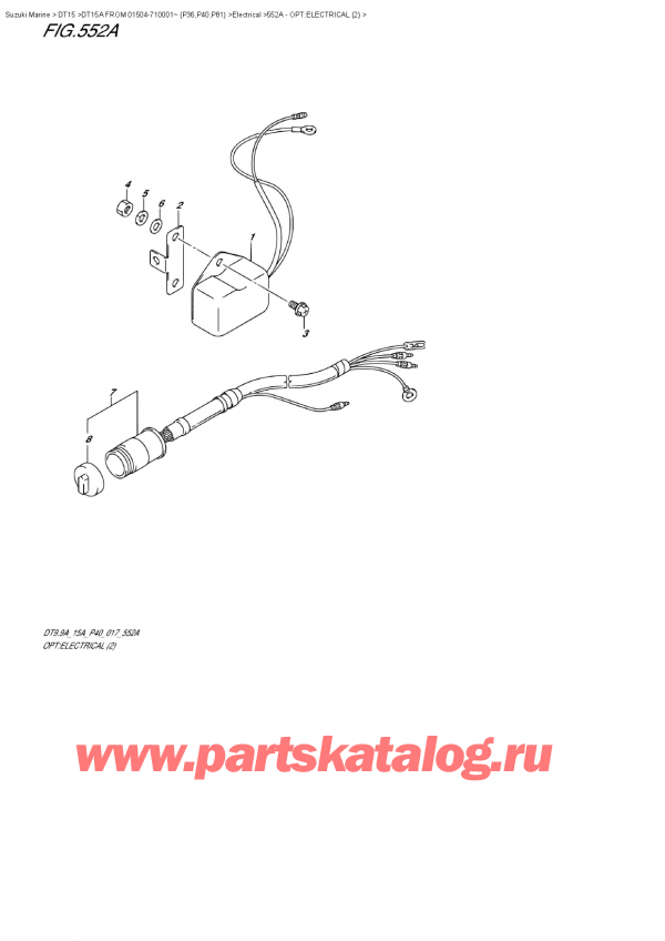  ,   , Suzuki DT15A S FROM 01504-710001~ (P40)  , Opt:electrical  (2)