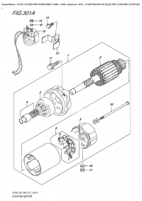 301A  -  Starting Motor  (Electric  Starter)  (Dt30  P40) (301A -   () (Dt30 P40))