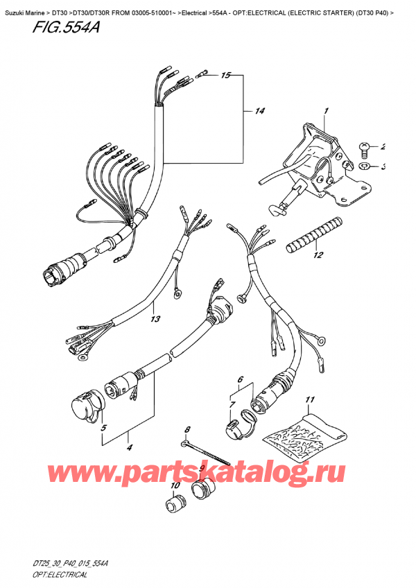  ,    , Suzuki DT30E S/L FROM 03005-510001~, Opt:electrical (Electric  Starter)  (Dt30  P40) / :      (Dt30 P40)
