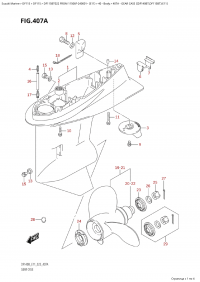 407A - Gear Case ((Df140Bt,Df115Bt):E11) (407A -    ( (Df140Bt, Df115Bt) : E11))