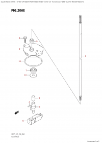 206E - Clutch Rod (Df150Z:e01) (206E - ���� ��������� (Df150Z: e01))