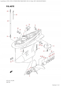 407E - Gear Case (Df150Z:e01) (407E - ������ ������� ������� (Df150Z: e01))