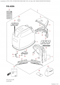 420A - Engine Cover ((Df150T,Df150Z):E01) (420A - ������ ��������� (�����) ( (Df150T, Df150Z) : E01))