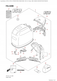 420B - Engine Cover ((Df150T,Df150Z):E01) (420B - ������ ��������� (�����) ( (Df150T, Df150Z) : E01))