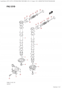 121D - Camshaft  ((Df175At,Df175Az):(022,023)) (121D -   ( (Df175At, Df175Az) : (022, 023) ))