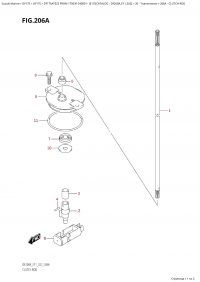 206A  -  Clutch  Rod (206A -  )