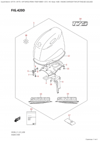 420D - Engine Cover  ((Df175At,Df175Az):(021,022,023)) (420D - ������ ��������� (�����) ( (Df175At, Df175Az) : (021, 022, 023) ))