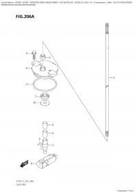 206A  -  Clutch Rod (Df200T, (206A -   (Df200T,)