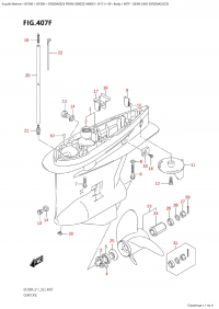 407F - Gear Case (Df200Az:023) (407F -    (Df200Az: 023))