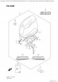 420B - Engine Cover  ((Df200At,Df200Az):(021,022,023)) (420B - ������ ��������� (�����) ( (Df200At, Df200Az) : (021, 022, 023) ))