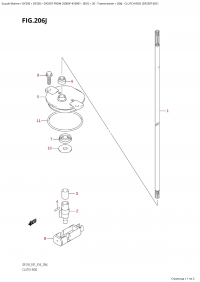 206J - Clutch Rod (Df250T:e01) (206J - ���� ��������� (Df250T: e01))