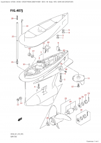407J - Gear Case (Df250T:e01) (407J - ������ ������� ������� (Df250T: e01))