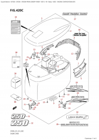 420C - Engine Cover (Df250A:e01) (420C - ������ ��������� (�����) (Df250A: e01))