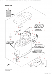 420E - Engine Cover (Df250T,Df250Z) (420E - ������ ��������� (�����) (Df250T, Df250Z))