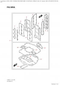 585A - Opt:gasket Set  (E01,E03,E11) (585A - :   (E01, E03, E11))