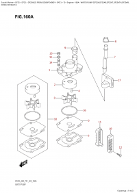 160A  -  Water  Pump  (Df25A,Df25Ar,Df25At,Df25Ath,Df30Ar, (160A - ������� ����� (Df25A, Df25Ar, Df25At, Df25Ath, Df30Ar,)