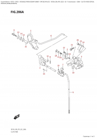 206A  -  Clutch Rod  (Df25A, (206A -   (Df25A,)