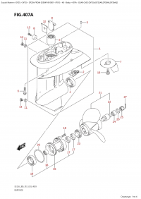 407A - Gear Case (Df25A,Df25Ar,Df30Ar,Df30Aq) (407A -    (Df25A, Df25Ar, Df30Ar, Df30Aq))