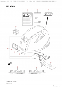 420D - Engine Cover  ((022,023):(Df25A,Df25At,Df25Ath)) (420D - ������ ��������� (�����) ( (022, 023) : (Df25A, Df25At, Df25Ath) ))