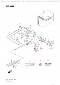 444A - Tiller Handle (Df25A,Df30Aq) (444A -  (Df25A, Df30Aq))