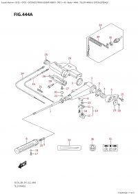 444A - Tiller Handle (Df25A,Df30Aq) (444A -  (Df25A, Df30Aq))