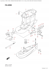 405B - Drive Shaft Housing (Xx-Transom) (405B -    (Xx-Transom))